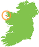 Achill on map of Ireland